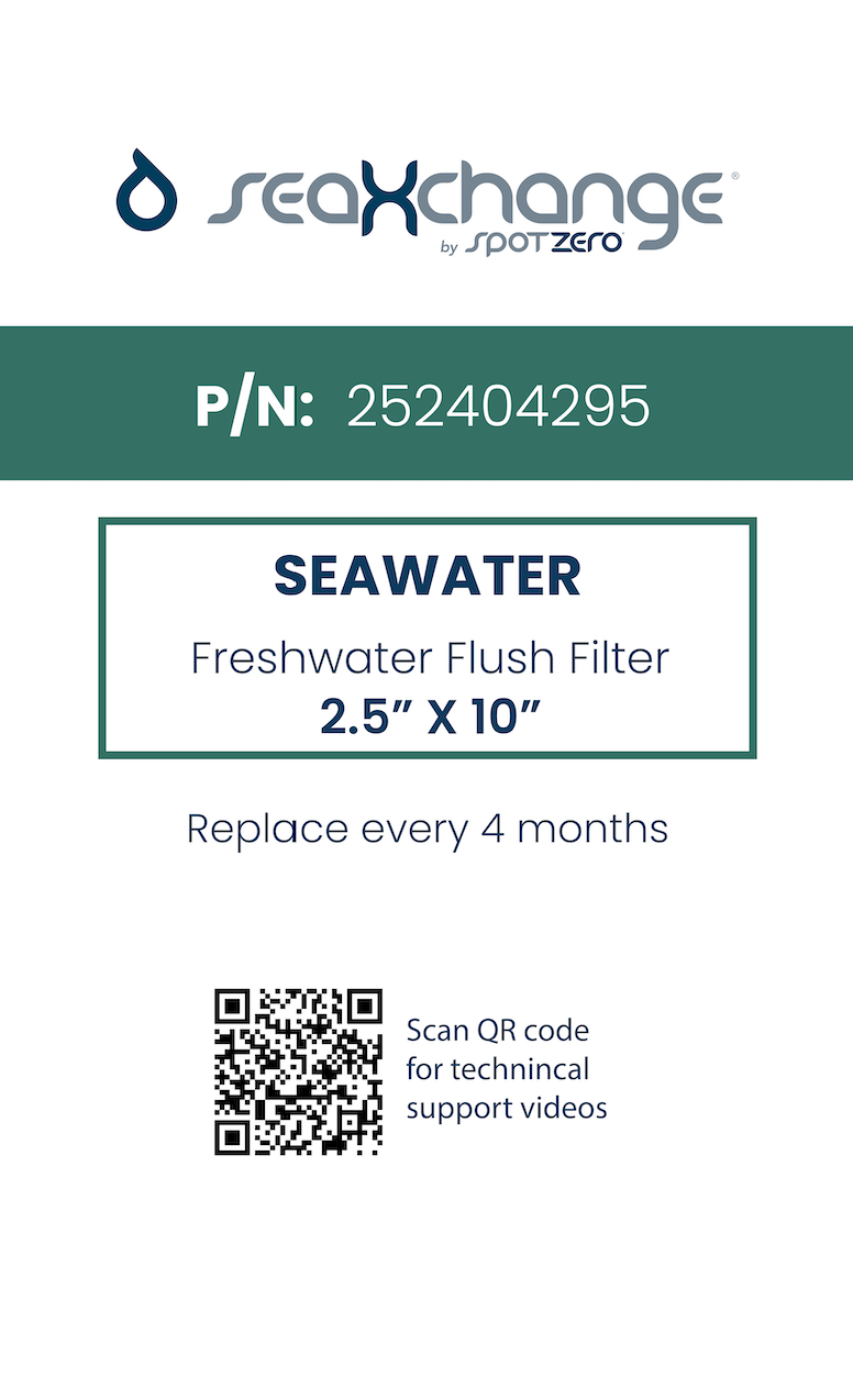 SeaXchange Freshwater Flush Filter